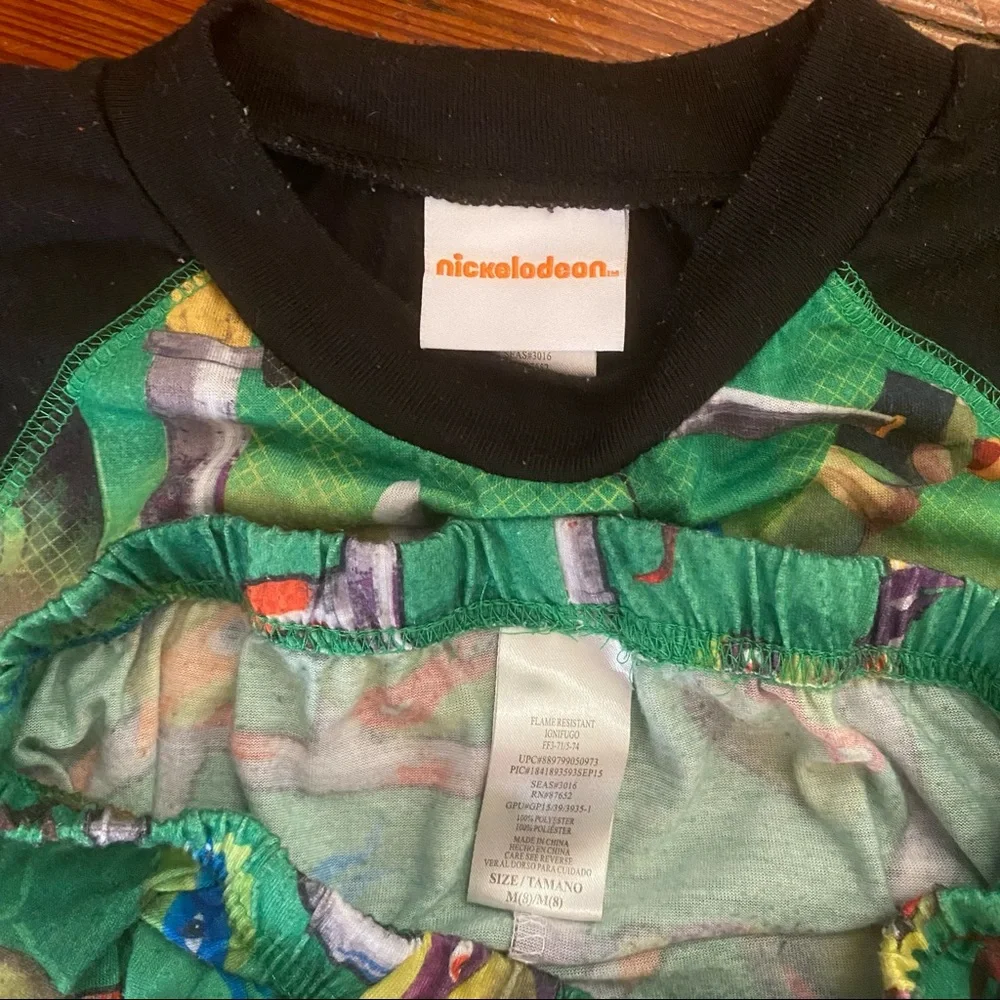 🧩 3/$20 Nickelodeon Teenage Mutant Ninja Turtles Pajama Set Size 8